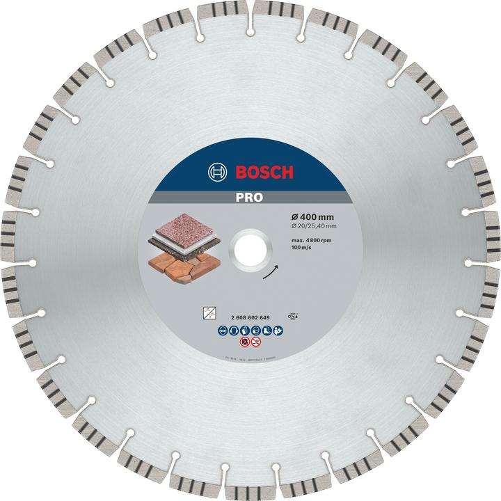 Produktbild Bosch Professional Zubehör PRO Stone Diamanttrennscheibe, 400 x 20/25,4 mm