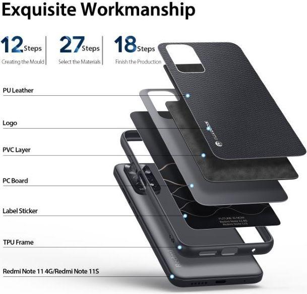 Actual product image Dux Ducis Fino Series Hardcase Cover (Xiaomi Redmi Note 11S, Xiaomi Redmi Note 11)