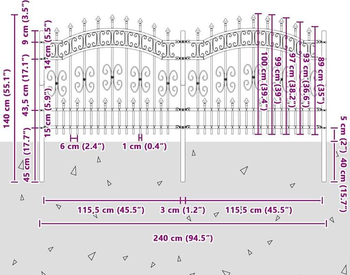 Produktbild vidaXL Gartenzaun