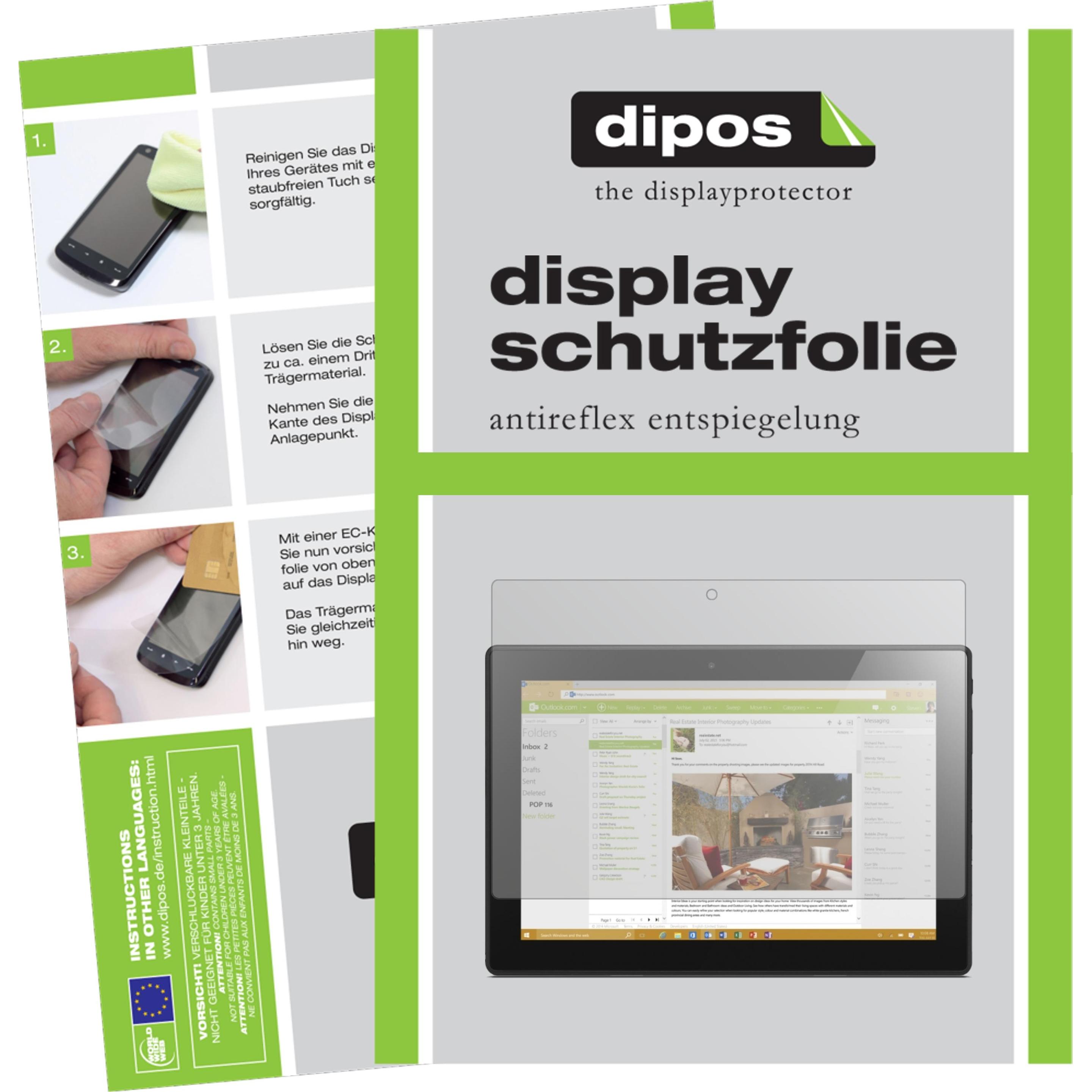 Dipos Displayschutzfolie Antireflex (2 Stück, Lenovo Tab 4 10), Tablet Schutzfolie