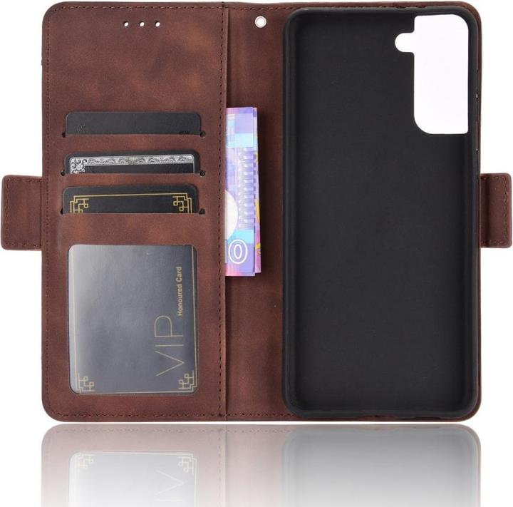 Image du produit Cover-Discount Galaxy S21 - Étui avec de nombreux emplacements pour cartes marron (Samsung Galaxy S21+)