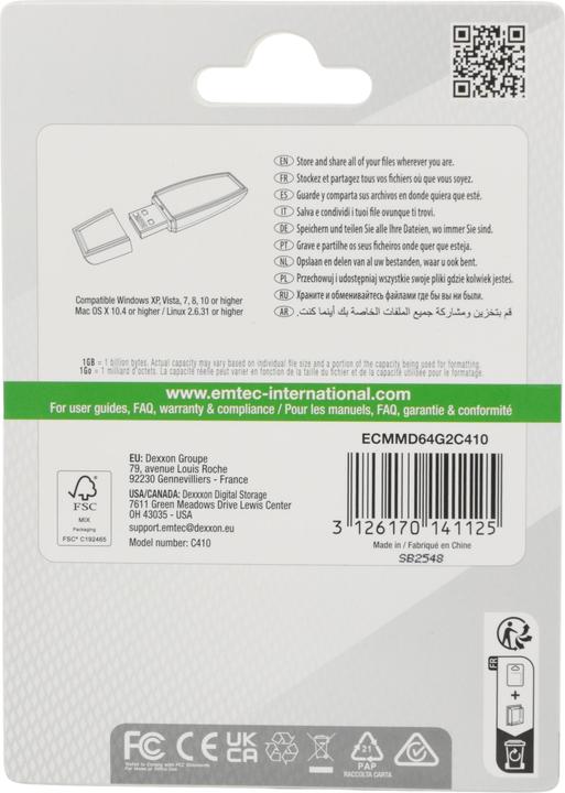 Produktbild Emtec C410 Color Mix (64 GB, USB-A)