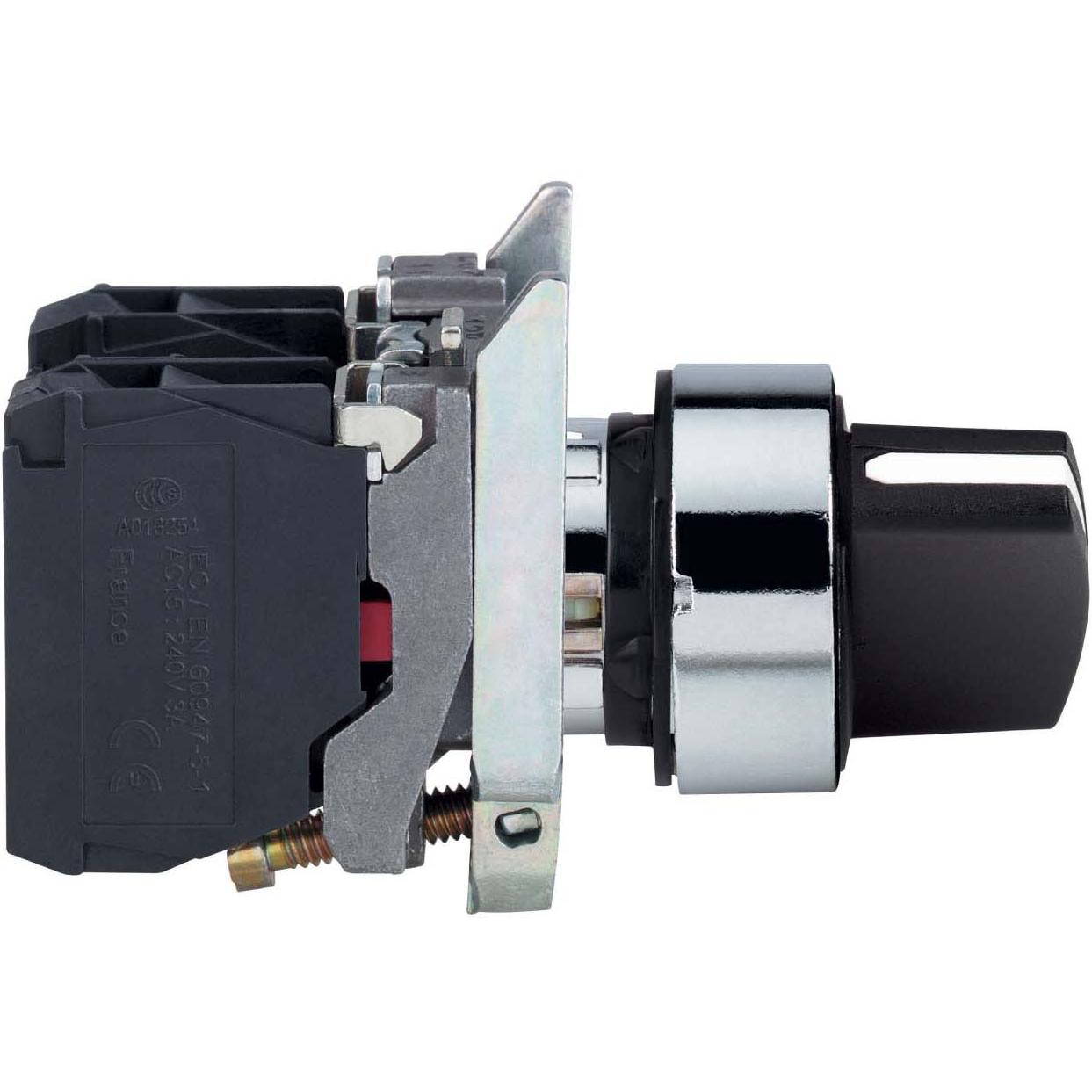 Schneider Electric Wahlschalter XB4BD53EX, Taster + Schalter, Schwarz
