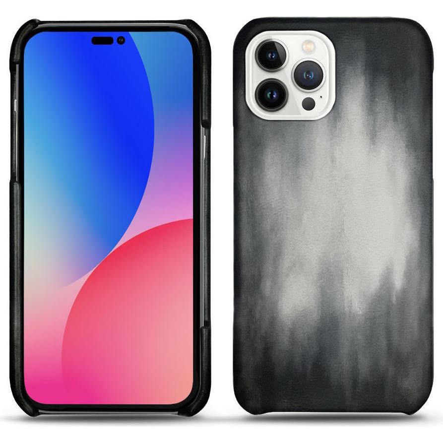 Noreve Lederschutzhülle (Apple iPhone 14 Pro Max), Smartphone Hülle, Grau