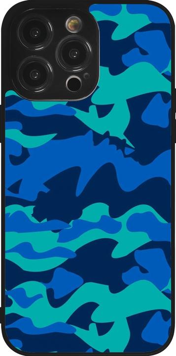 Image du produit PhoneLook Coque Silicone rigide noir Camo Blue (Apple iPhone 14 Pro Max)