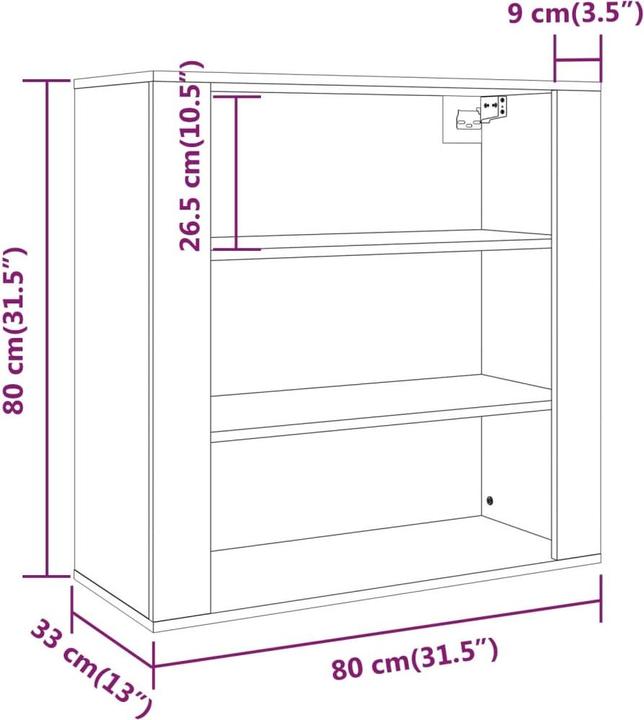 Produktbild vidaXL Highboard (80 x 33 x 70 cm)