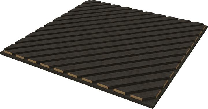 neu.holz Akustik-Wandpaneel 16er Set Vang diagonal 60x60 cm Eichenoptik, dunkelgrau () (5.76 m², 60 x 60 cm)