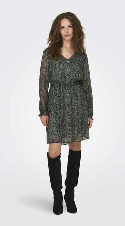 Produktbild JdY Normal geschnitten V-Ausschnitt Elastische Bündchen Kurzes Kleid Kleid (S)