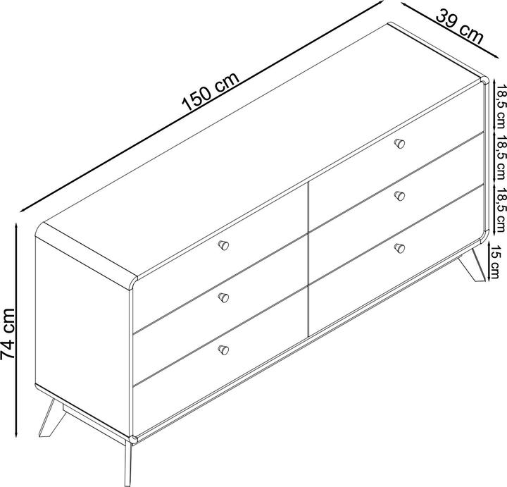 Image du produit Loft 24 Cassie (150 x 39 x 74 cm)