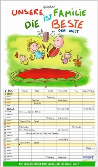 Actual product image Unsere Familie ist die beste! 2026 (27 x 46 cm)