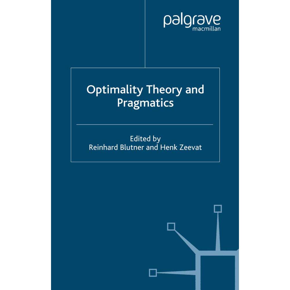 Optimality Theory and Pragmatics, Fachbücher von Richard Breheny, Deirdre Wilson, Sam Glucksberg, Francesca Happé, Franç...