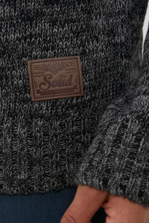 Actual product image Solid Pomeroy Men's Cardigan Chunky Knit Jacket With Funnel Neck Made Of 100% Cotton (L)