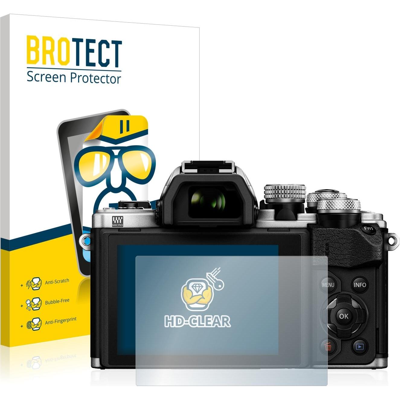 BROTECT Schutzfolie Displayschutz Klar (Displayschutz, OM-D E-M10 Mark II), Kameraschutz, Transparent