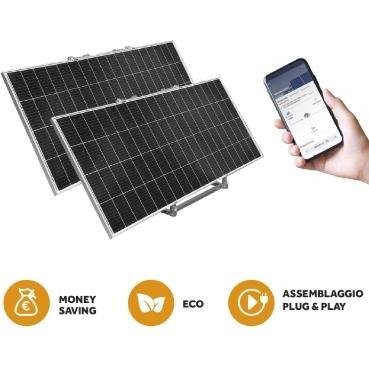 GBC, Pannello solare, Kit Fotovoltaico da Balcone 600W PlugePlay (750 W, 20.50 kg)