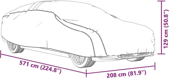 Actual product image vidaXL Car cover saloon buckle strap Full XXL PEVA