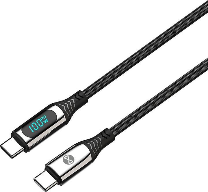 Produktbild Forever LCD-Kabel USB-C - USB-C 1,0 m 100W schwarz (1 m, USB 3.2 Gen 1, 100 W)
