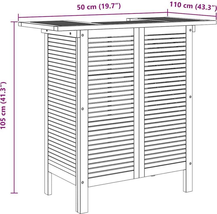 Produktbild vidaXL Bartisch (110 x 110 x 105 cm)