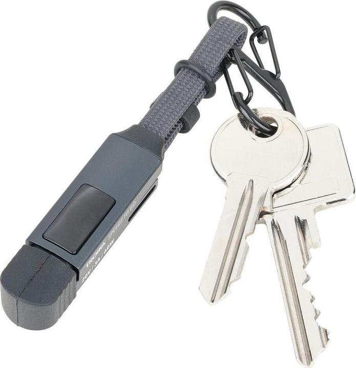 Actual product image Troika SPEEDY TO GO Taschenanhänger mit Ladekabel, titanfarben