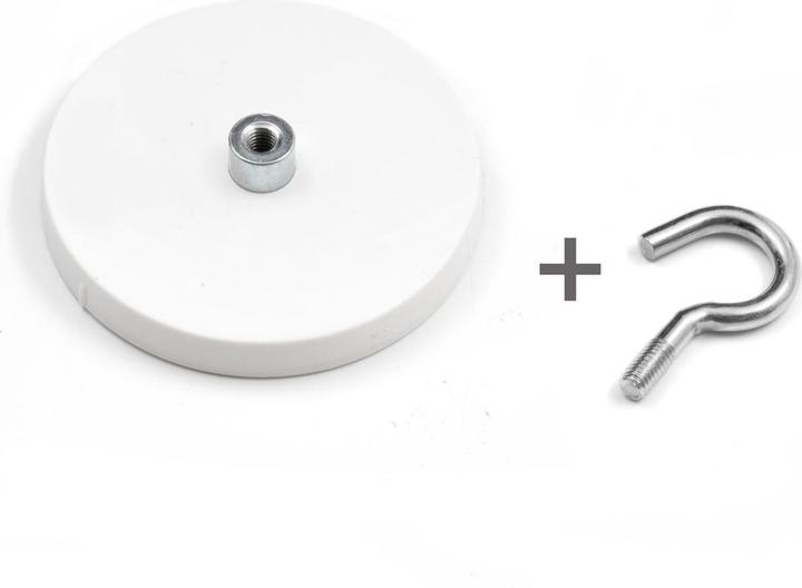 Produktbild Supermagnete Magnetsystem gummiert mit Haken (1x)