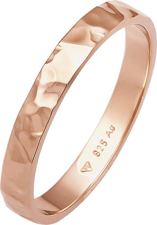 Produktbild Elli Ring Ring Basic Bandring Fein Gehämmert 925 Silber (52, 54, 925 Silber)