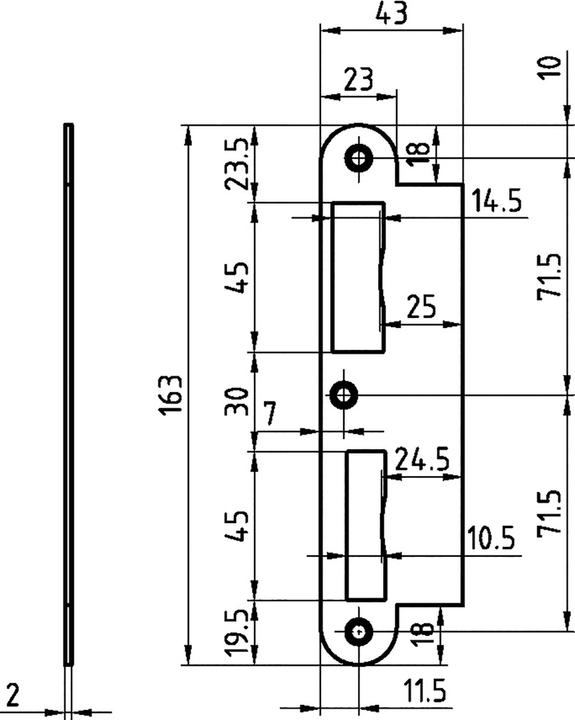 Produktbild Glutz Lappenschliessbleche B-1102.440.20 (Schliessblech)