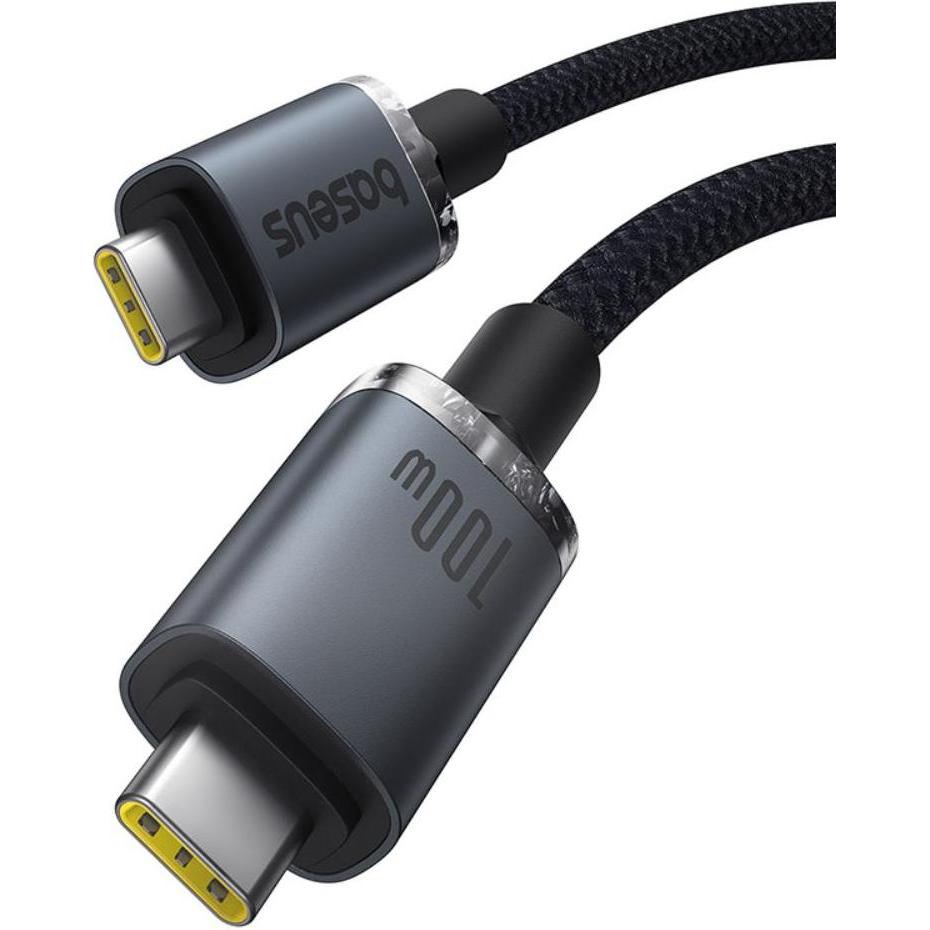 Thumbnail - Baseus Crystal Shine USB3.2 Full-Featured Fast-Charging Data Cable USB-C to USB-C 100W 1.5m 20Gb Clu (1.50 m, USB 3.2), ...