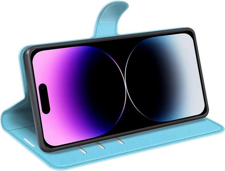 Actual product image Cover-Discount iPhone 15 Pro Max - Leather Case Cover blue (Apple iPhone 15 Pro Max)