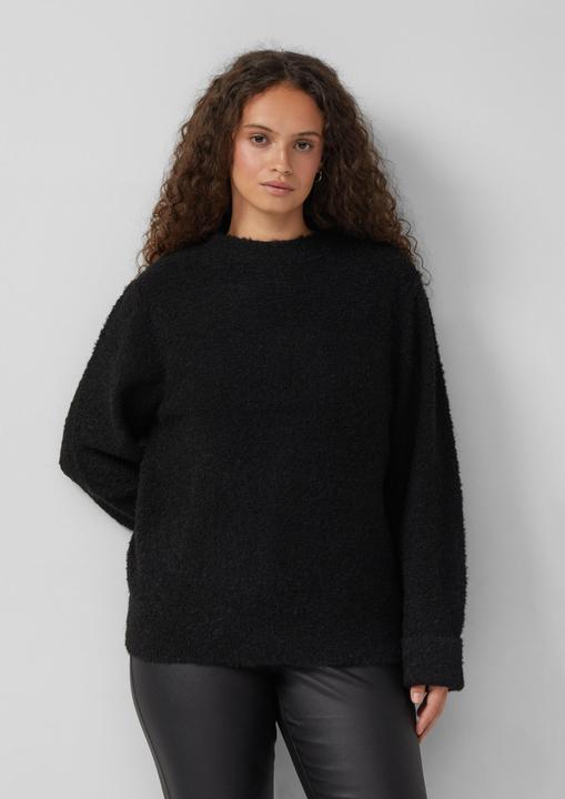 Produktbild s.Oliver Strickpullover Boucle Pullover mit Stehkragen (50)