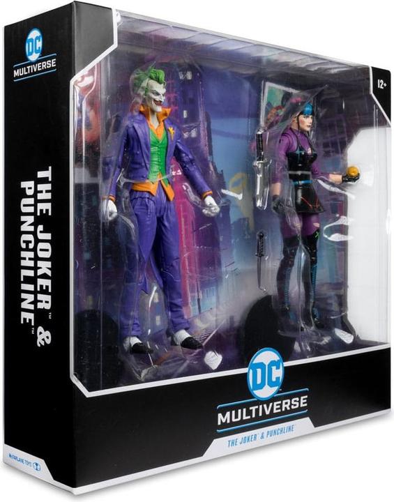 Actual product image McFarlane DC Multiverse action figures 2-pack The Joker & Punchline 18 cm