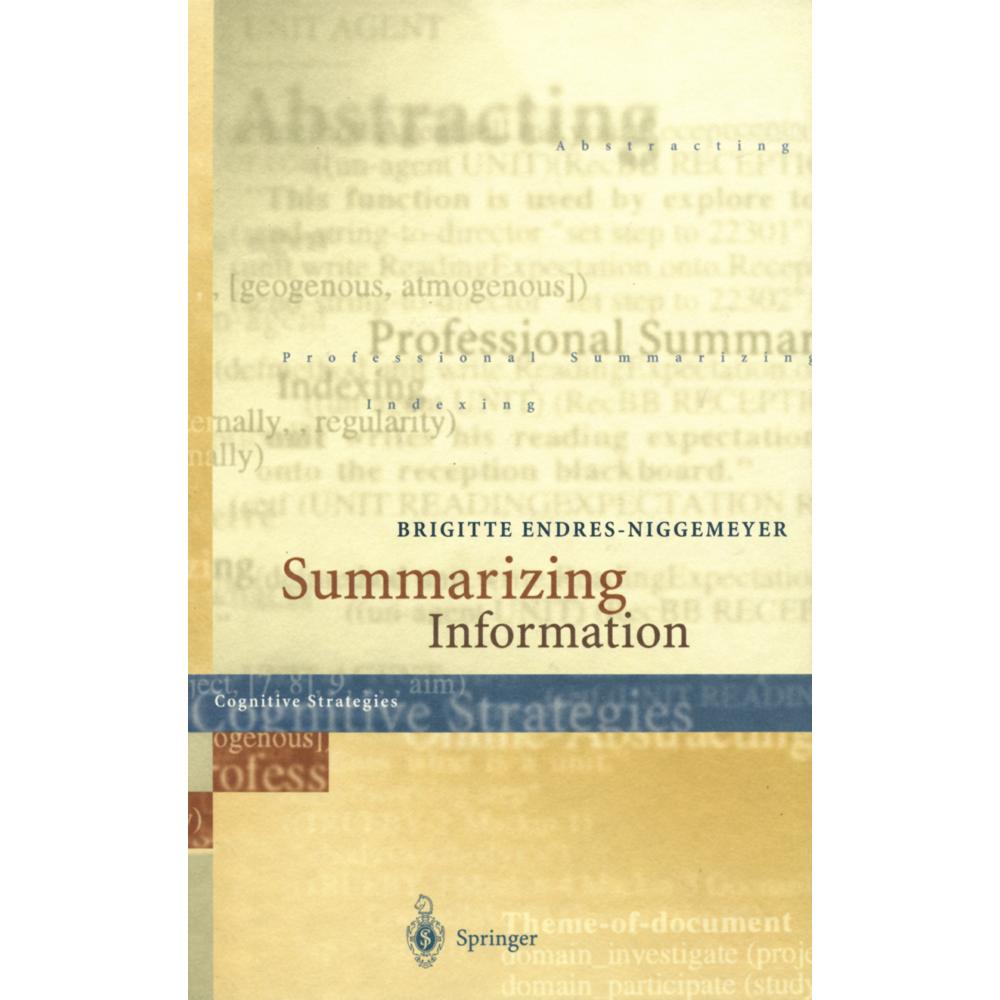 Summarizing Information, w. CD-ROM, Fachbücher von Brigitte Endres-Niggemeyer