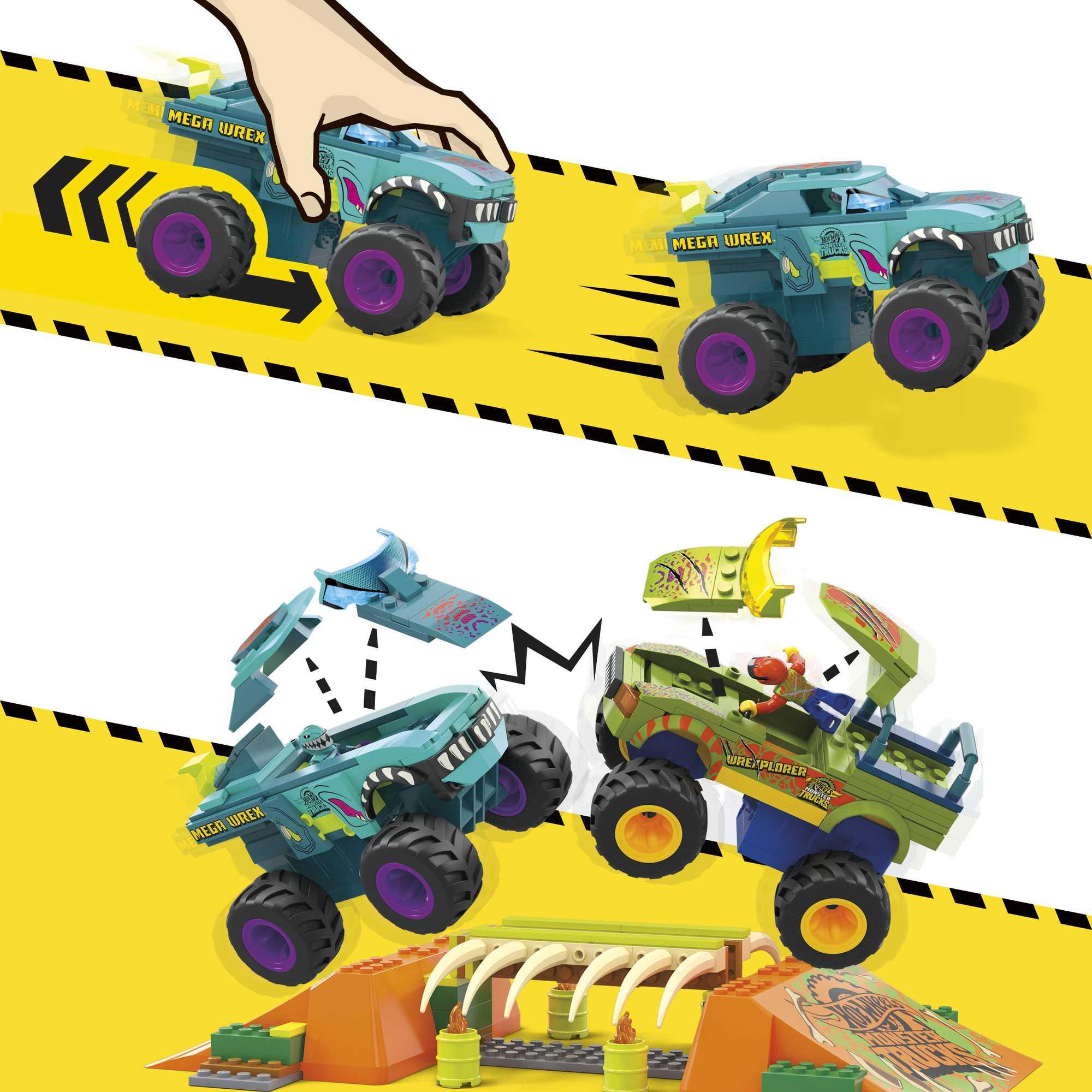 Thumbnail - Mega Monster Trucks Mega-Wrex Knochen Crash Stuntbahn
