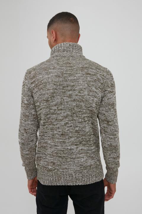 Actual product image Solid Philostrate Men's Jumper Chunky Knit Pullover Troyer Made Of 100% Cotton With Zipper (S)