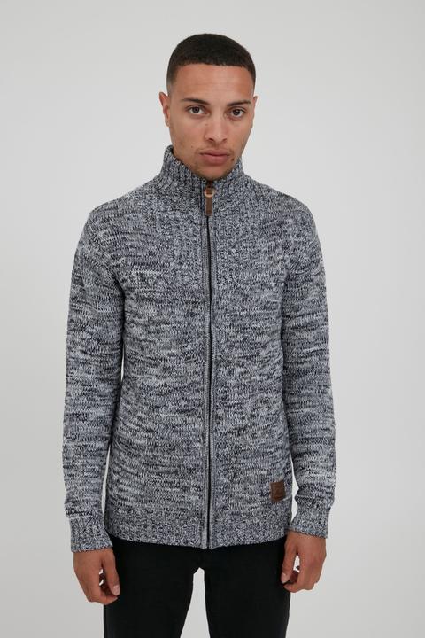 Actual product image Solid Pomeroy Men's Cardigan Chunky Knit Jacket With Funnel Neck Made Of 100% Cotton (XL)