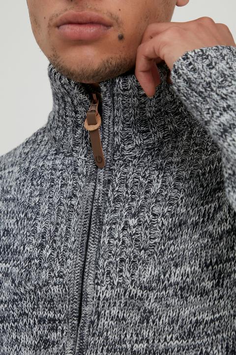 Actual product image Solid Pomeroy Men's Cardigan Chunky Knit Jacket With Funnel Neck Made Of 100% Cotton (XL)