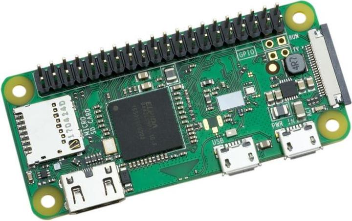 Image du produit Raspberry Pi Zero WH, y compris l'en-tête GPIO à 40 broches