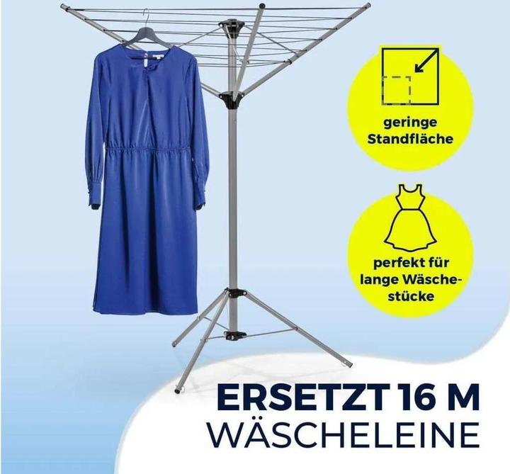 Produktbild Easymaxx Wäschespinne Platzwunder Offen (16 m)