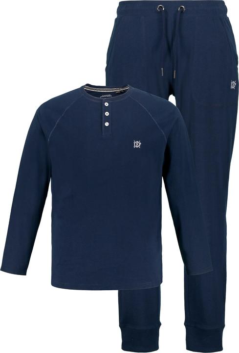 Produktbild JP1880 Schlafanzug, Henley, Langarm, lange Hose (6XL)