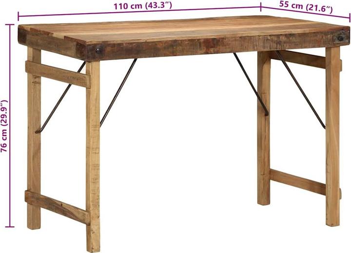 Actual product image vidaXL Esstisch (55 x 110 x 76 cm)