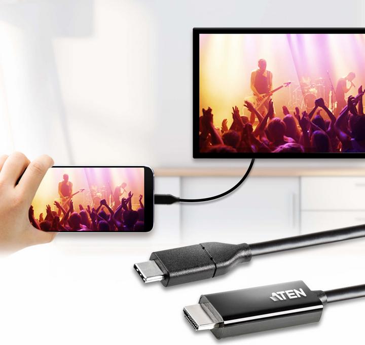 Actual product image Aten USB C – HDMI (2.70 m, HDMI)