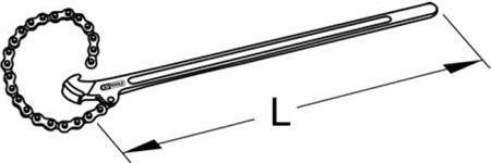Produktbild KS Tools BRONZEplus Kettenrohrzange, funkenfrei, ohne Griff, Ø 100 mm (915 mm)