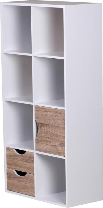 Actual product image FineBuy Bookcase wood veneered white (60 x 29 x 120 cm)