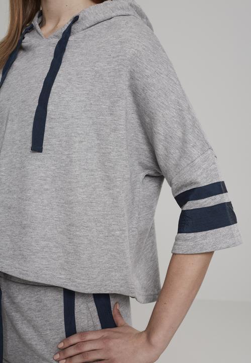 Immagine prodotto Urban Classics Felpa con cappuccio a manica corta nastrata da donna (XS)