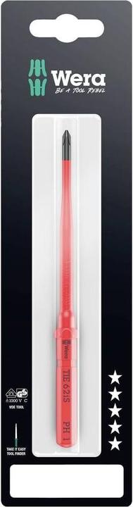 Wera Kraftform Kompakt VDE 62 iS PH 1 x 157 mm TIE SB Elektricienskruis verwisselbaar blad (Kruisgleuf)