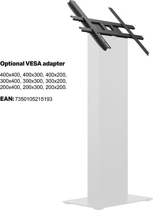 Actual product image DSS Indoor kiosk 15-32", metal, black/5179