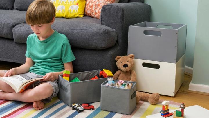Actual product image Tidy Books Toy Box with Lid & Cream
