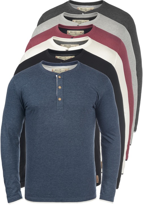 Immagine prodotto Indicode Gifford Maglia Maglie A Maniche Lunghe Da Uomo Con Collo Grandad (L)