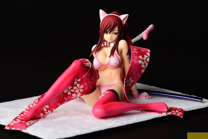 Produktbild Orca Fairy Tail Statue 1/6 Erza Scarlet - Cherry Blossom CAT Gravure Style 13 cm