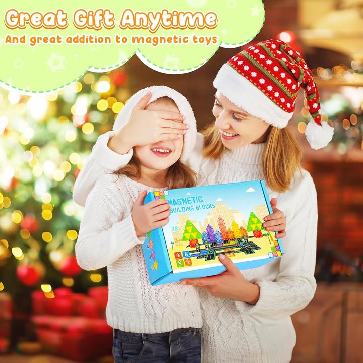 Produktbild Perbabe Magnetische Bausteine-Set mit 2 Autos