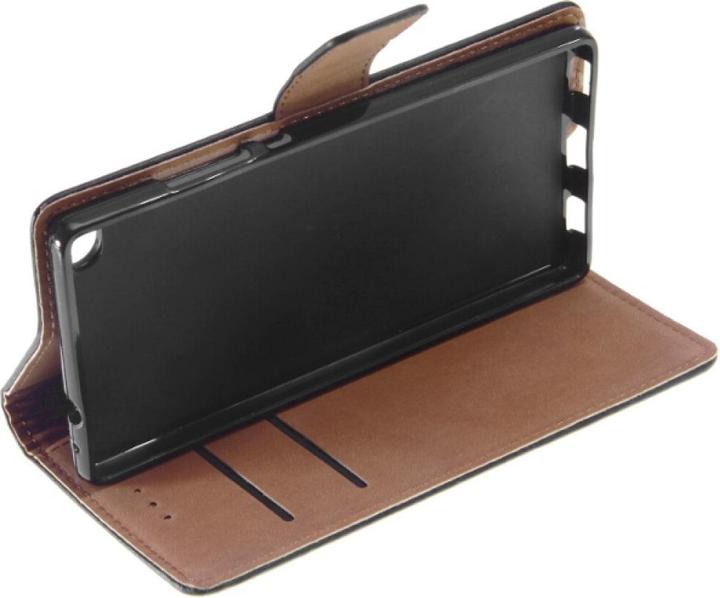 Immagine prodotto OEM Custodia a libro in pelle sottile per Huawei P8 - nero 4250710564330 (Huawei P8)