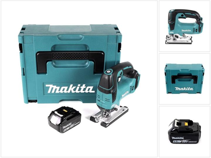 Produktbild Makita DJV 182 G1J Akku Pendelhubstichsäge 18V Brushless + 1x Akku 6,0Ah + Makpac - ohne Ladegerät